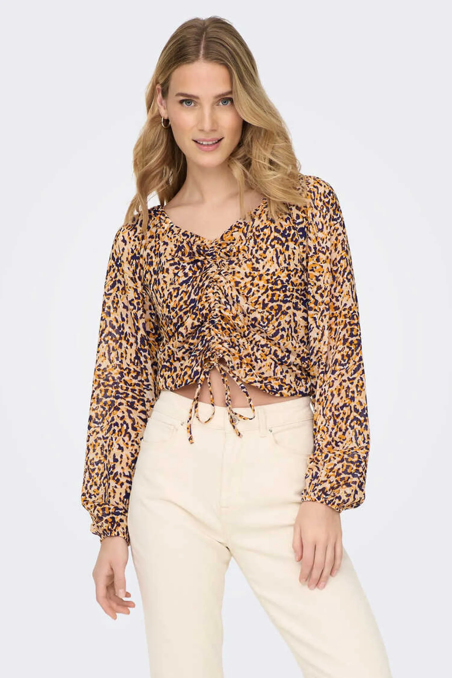 Only Camisas E Blusas-Blusa Franzida Ajustavel