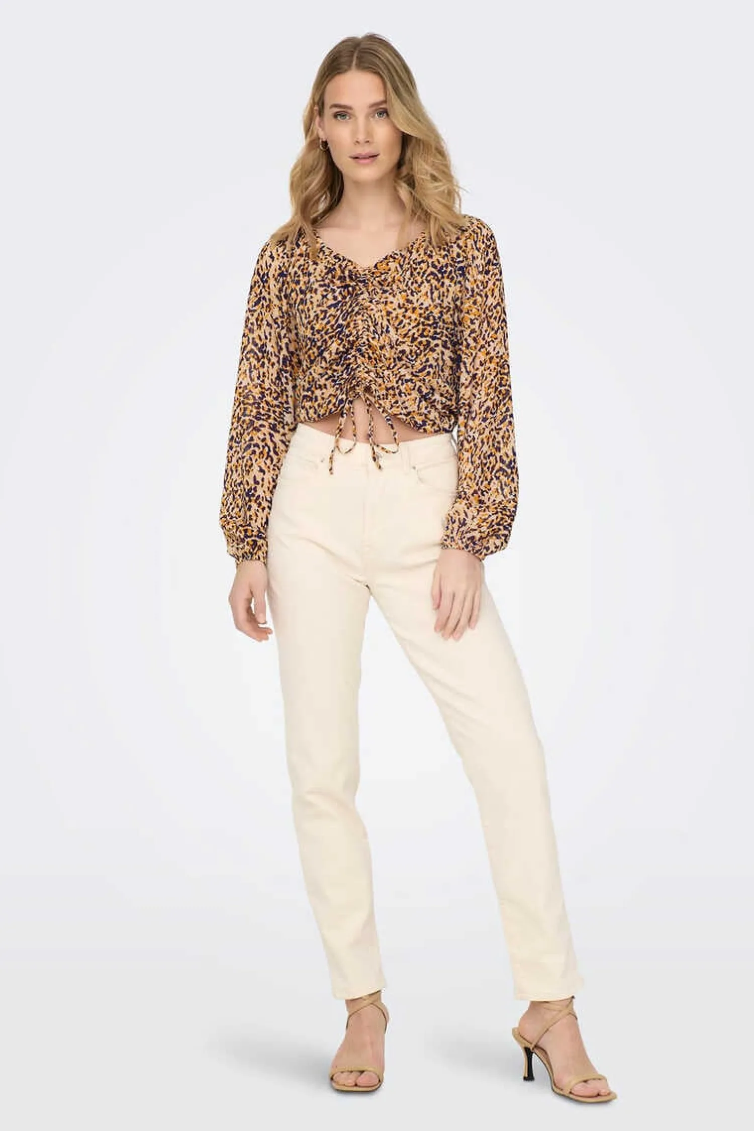 Only Camisas E Blusas-Blusa Franzida Ajustavel