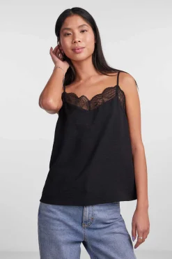 Pieces Camisas E Blusas-Blusa Lingerie De Alcas.