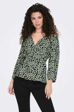 Only Camisas E Blusas-Blusa Manga 3/4 Cruzada