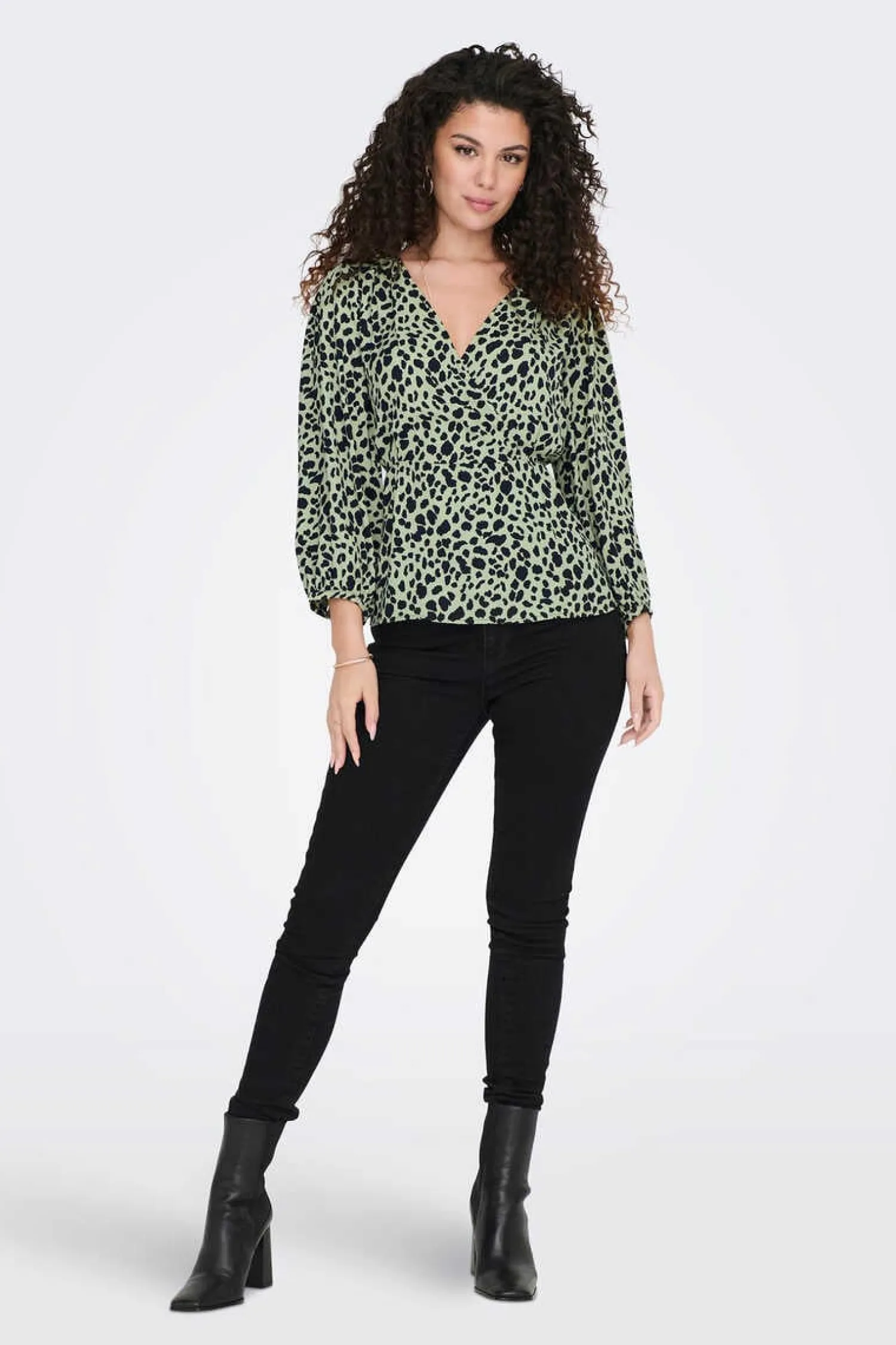 Only Camisas E Blusas-Blusa Manga 3/4 Cruzada