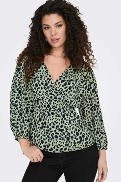 Only Camisas E Blusas-Blusa Manga 3/4 Cruzada