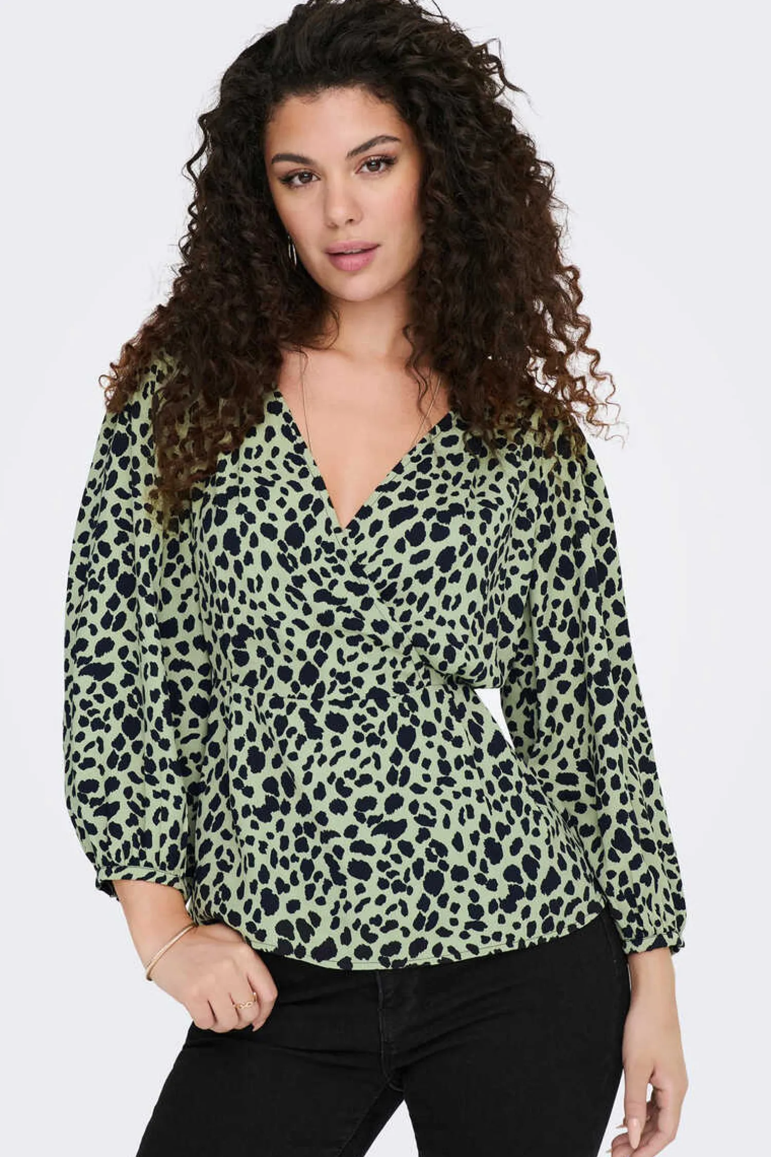 Only Camisas E Blusas-Blusa Manga 3/4 Cruzada