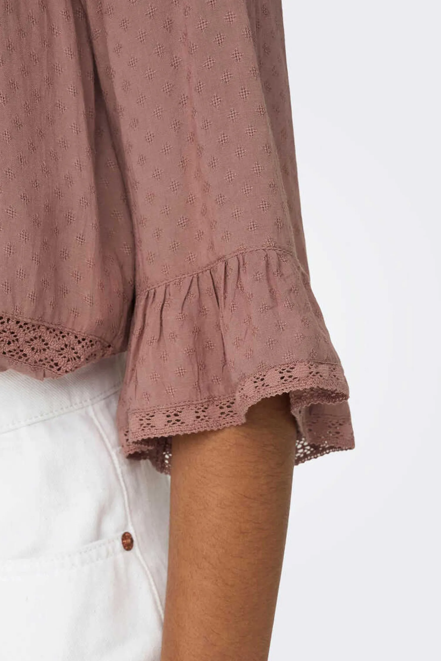 Only Camisas E Blusas-Blusa Manga 3/4 Gola Redonda