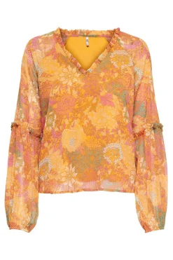 JDY Camisas E Blusas-Blusa Manga Comprida Com Gola Em Bico