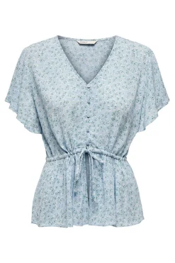 Only Camisas E Blusas-Blusa Manga Curta Botoes