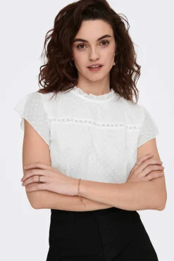 Only Camisas E Blusas-Blusa Manga Curta Plumetti