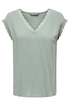 Only Camisas E Blusas-Blusa Manga Curta Renda