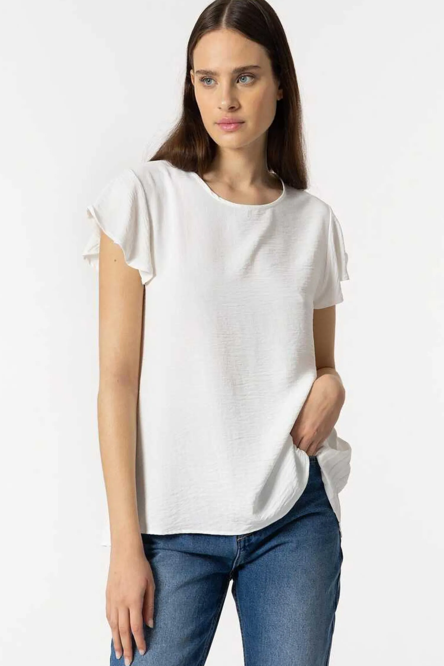 Tiffosi Camisas E Blusas-Blusa Plissada Nas Costas