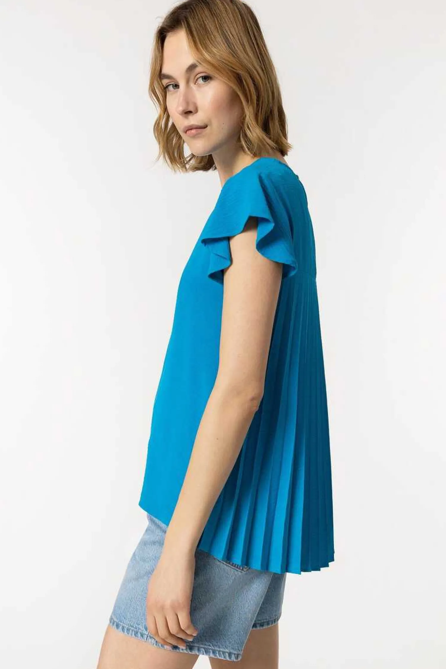 Tiffosi Camisas E Blusas-Blusa Plissada Nas Costas