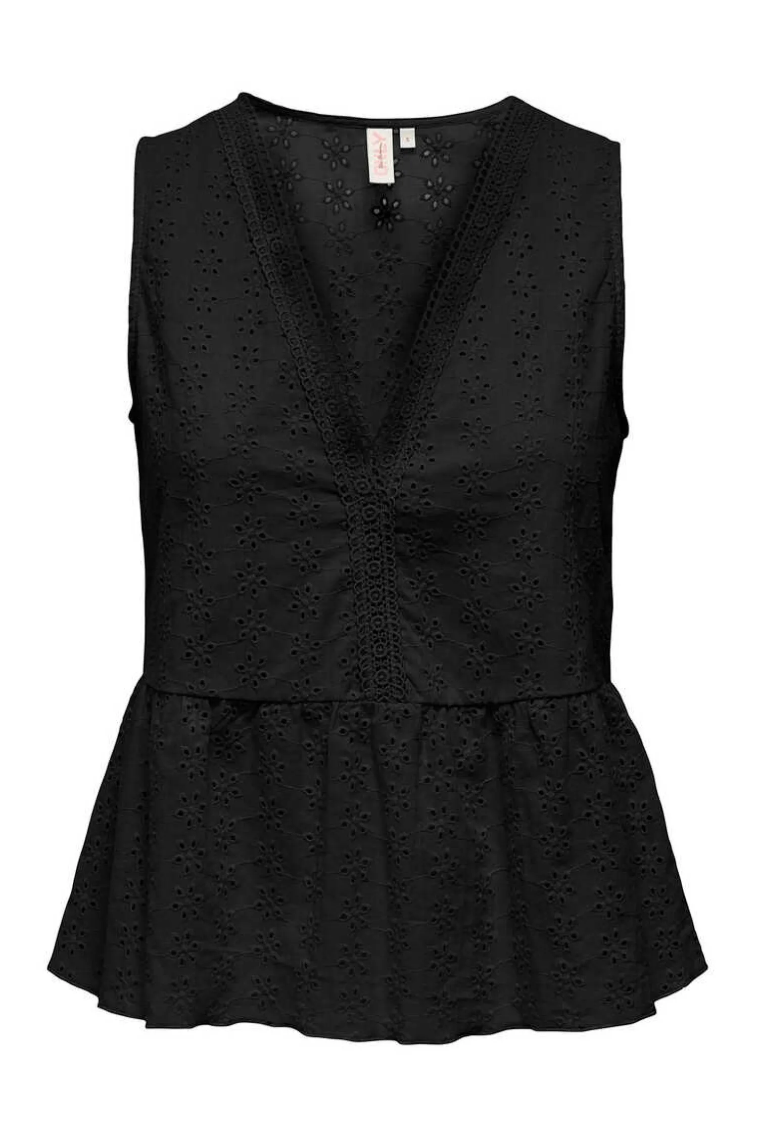 Only Camisas E Blusas-Blusa Sem Mangas Decote Em Bico