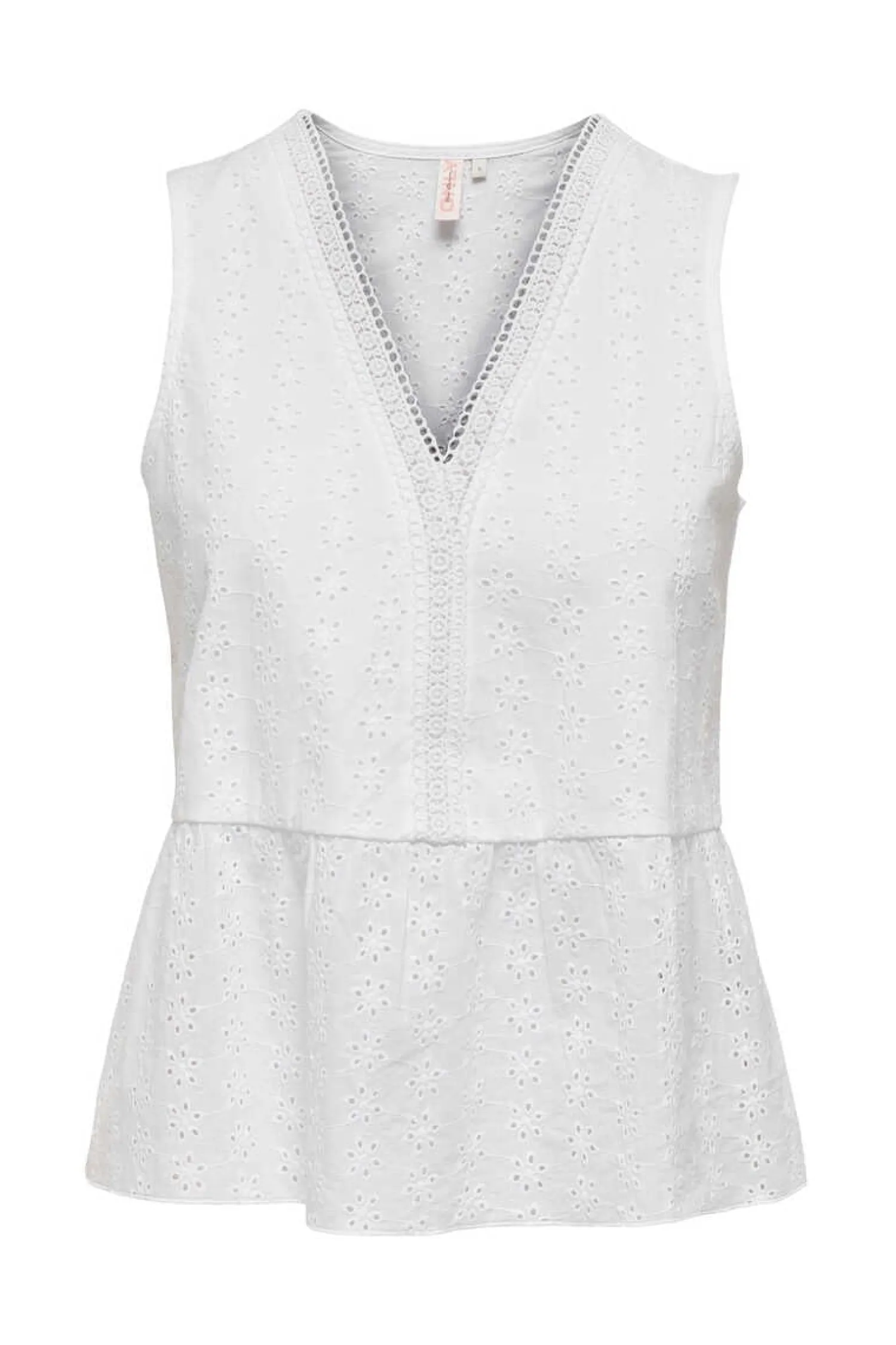 Only Camisas E Blusas-Blusa Sem Mangas Decote Em Bico