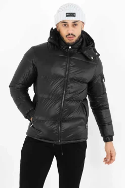 Brave Soul Blusao Acolchoado Com Capuz Preto Hot