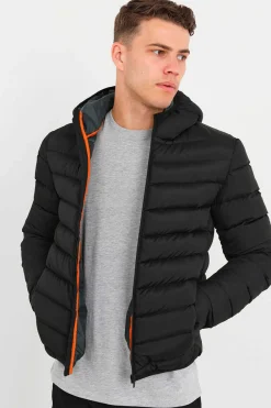 Brave Soul Blusao Acolchoado Com Capuz Preto Sale