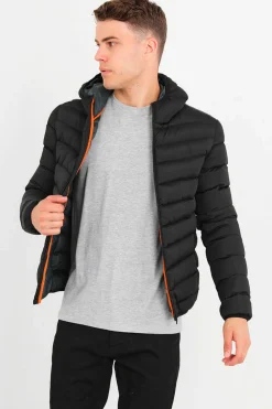 Brave Soul Blusao Acolchoado Com Capuz Preto Sale