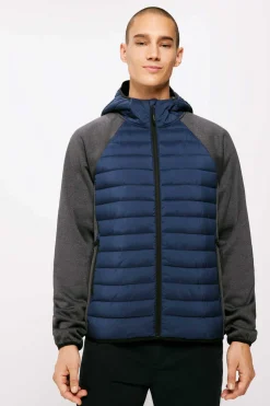 Springfield Blusao Acolchoado Combinado Capuz Azulado Sale