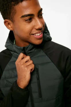 Springfield Blusao Acolchoado Combinado Capuz Violeta Best