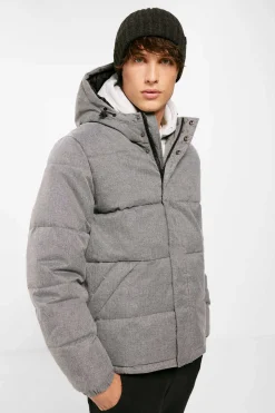 Springfield Blusao Acolchoado Textura Cinza