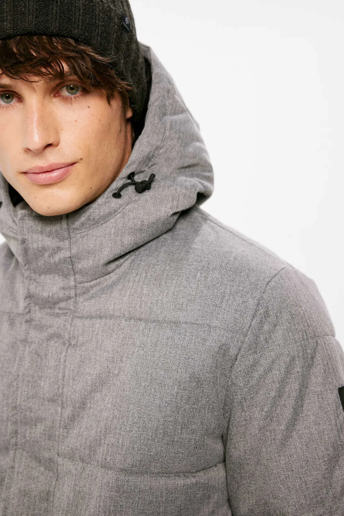 Springfield Blusao Acolchoado Textura Cinza