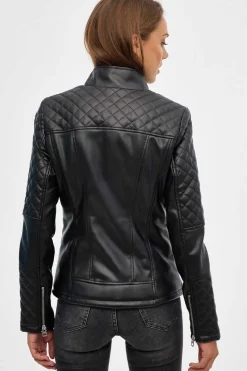 Inside Blusoes E Casacos-Blusao Biker Efeito Pele