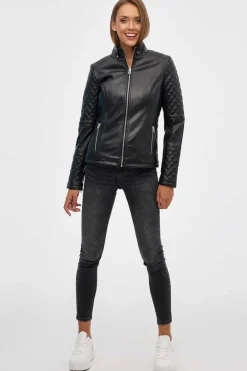 Inside Blusoes E Casacos-Blusao Biker Efeito Pele