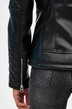 Inside Blusoes E Casacos-Blusao Biker Efeito Pele