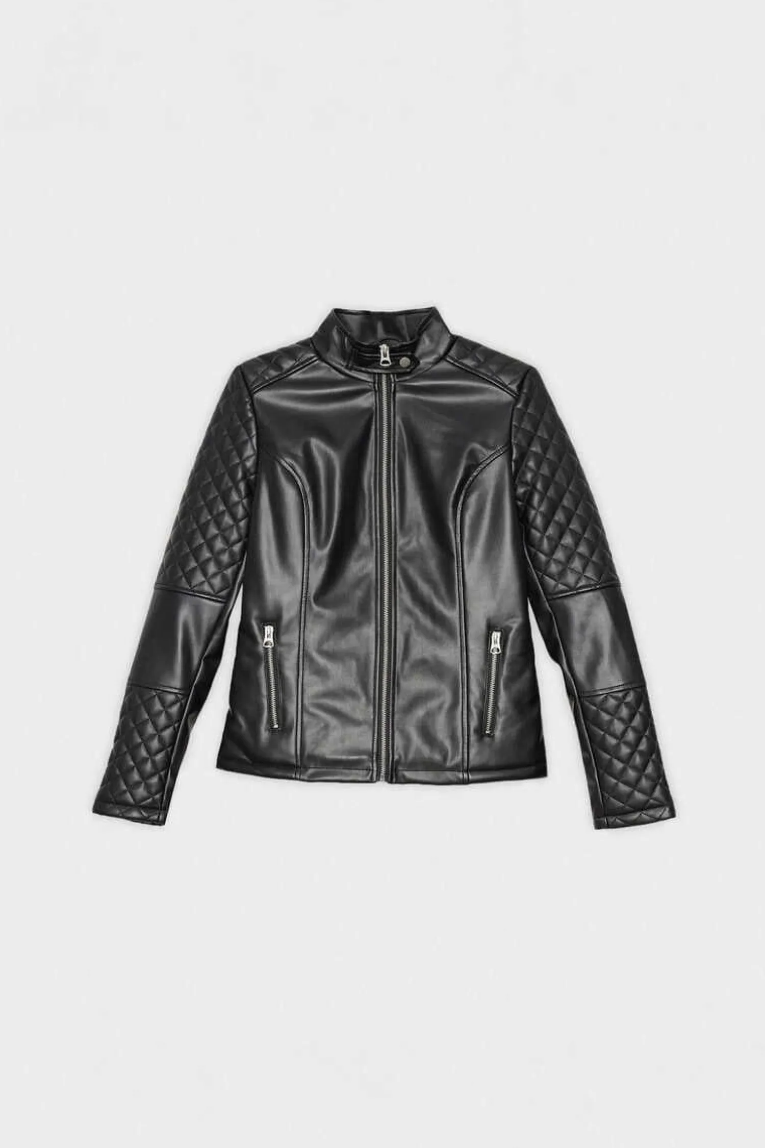 Inside Blusoes E Casacos-Blusao Biker Efeito Pele