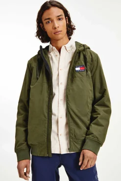 Tommy Jeans Blusao Com Capuz E Bolsos Oleo Discount