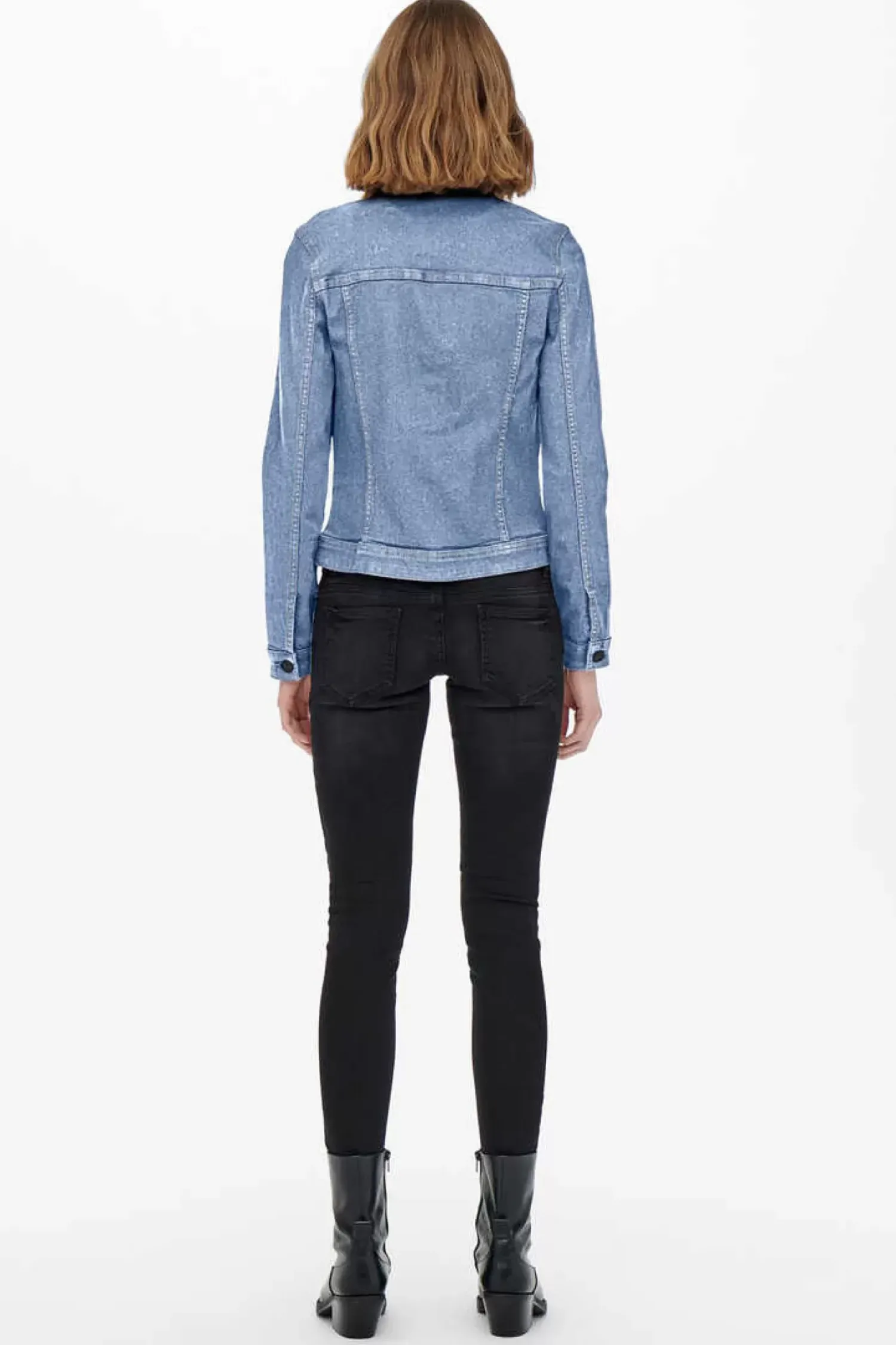 Only Blusoes E Casacos-Blusao De Ganga Bolsos