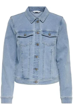 Only Blusoes E Casacos-Blusao De Ganga Bolsos