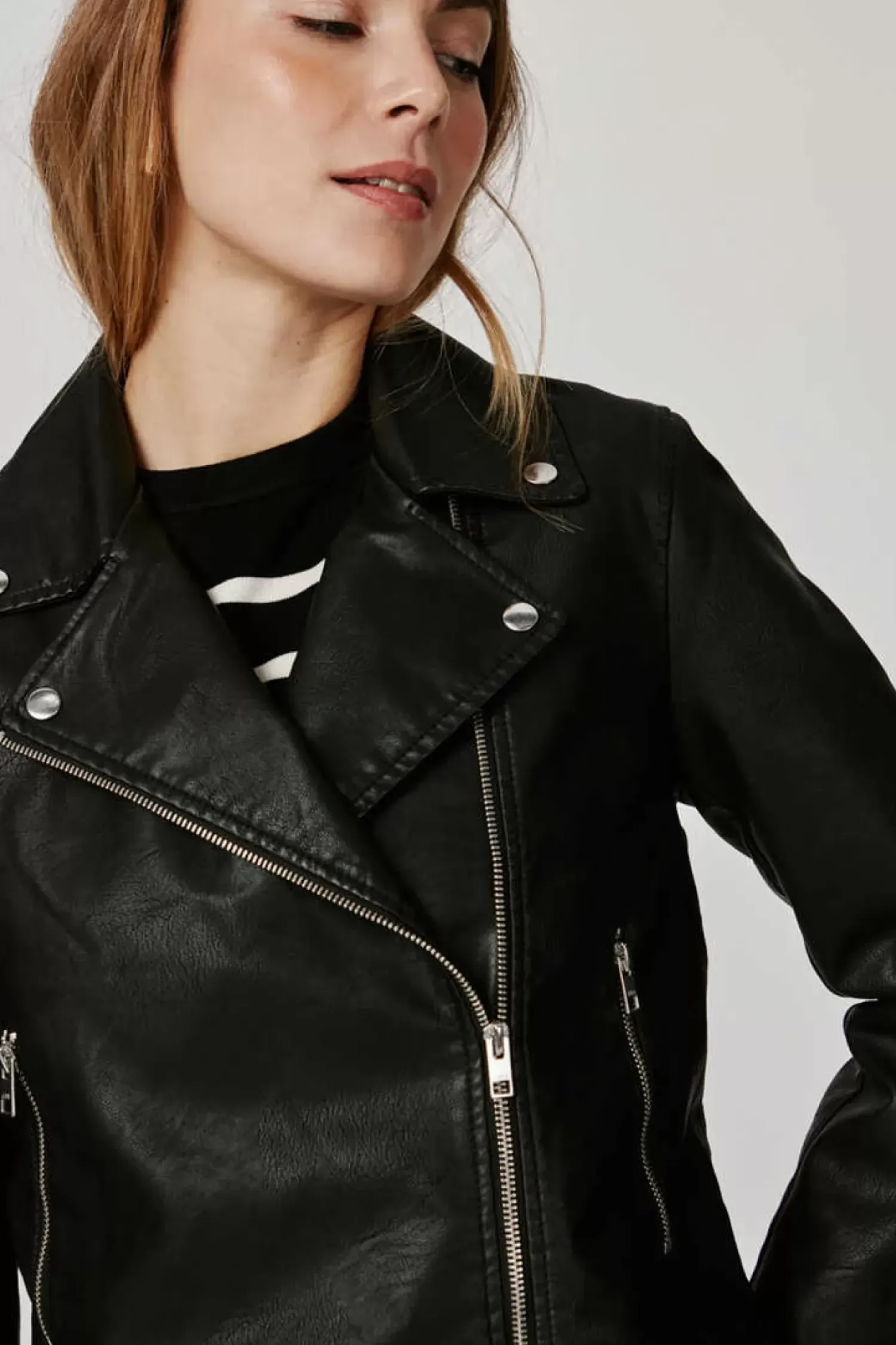 Jack & Jones Blusoes E Casacos-Blusao De Mulher De Couro