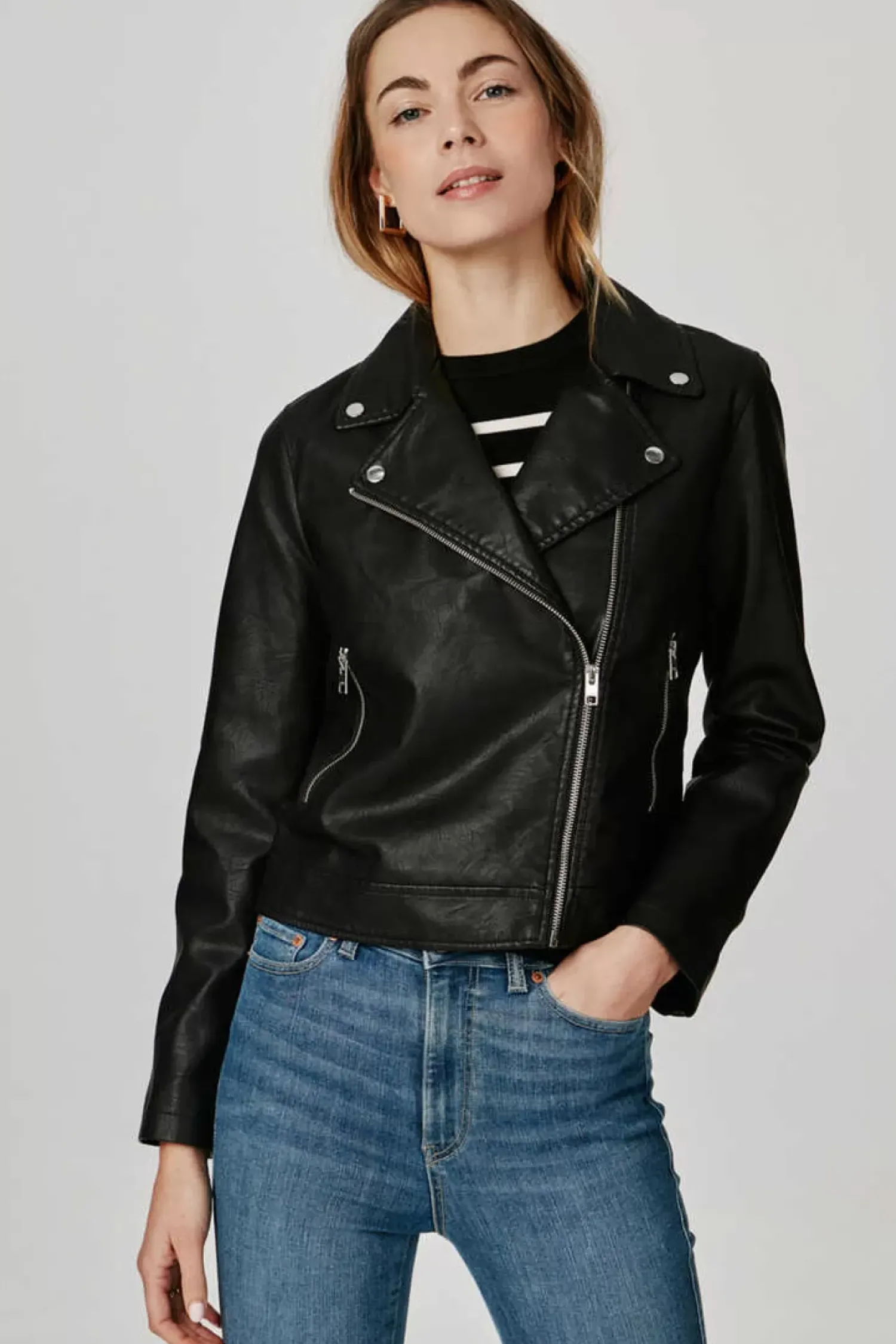 Jack & Jones Blusoes E Casacos-Blusao De Mulher De Couro