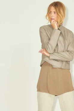 Jack & Jones Blusoes E Casacos-Blusao De Mulher De Couro