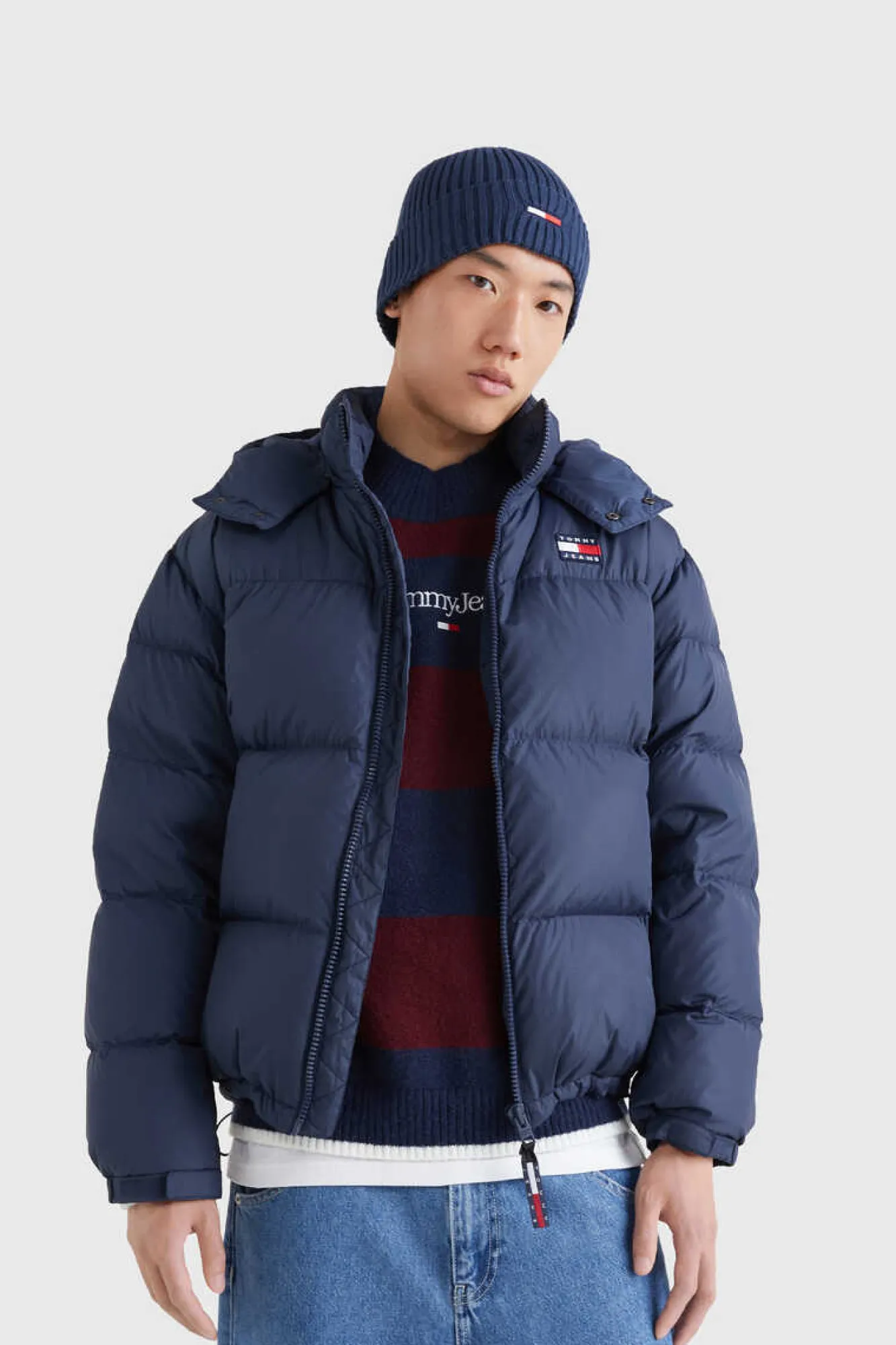 Tommy Jeans Blusao De Penas De Homem Alaska . Marinho