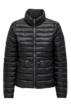 Only Blusoes E Casacos-Blusao De Plumas Acolchoado De Manga Comprida