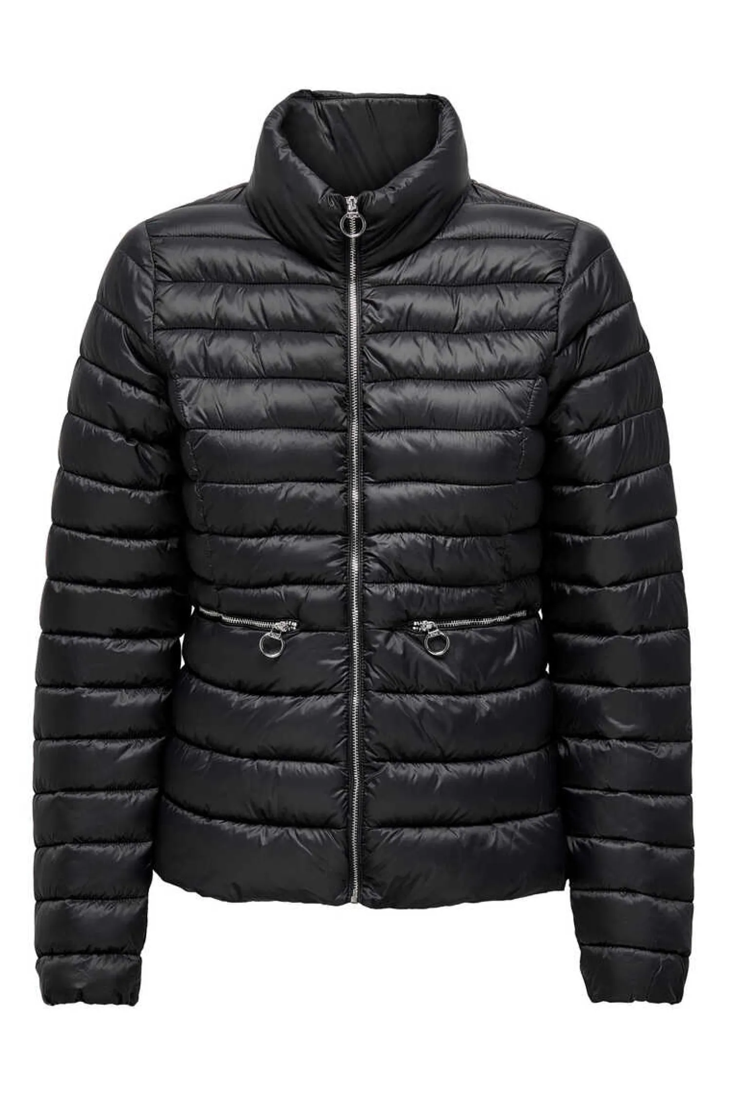 Only Blusoes E Casacos-Blusao De Plumas Acolchoado De Manga Comprida