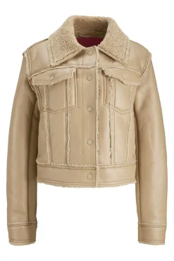 Jack & Jones Blusoes E Casacos-Blusao De Polipele Com Borrego