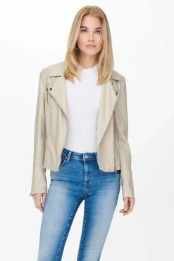 Only Blusoes E Casacos-Blusao De Polipele Estilo Biker