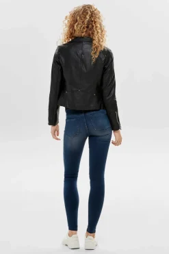 Only Blusoes E Casacos-Blusao De Polipele Estilo Biker