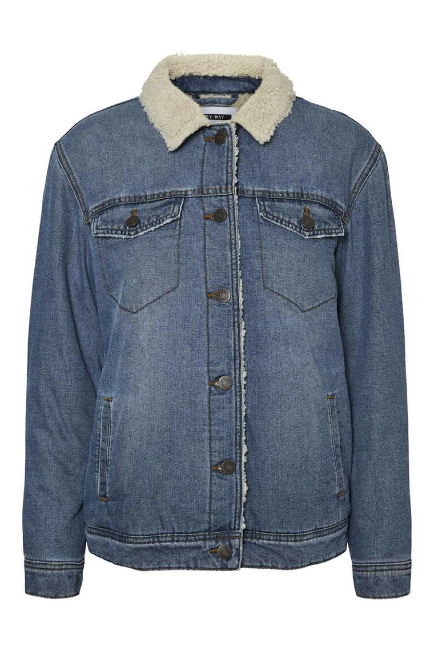 Noisy May Blusoes E Casacos-Blusao Denim Com La