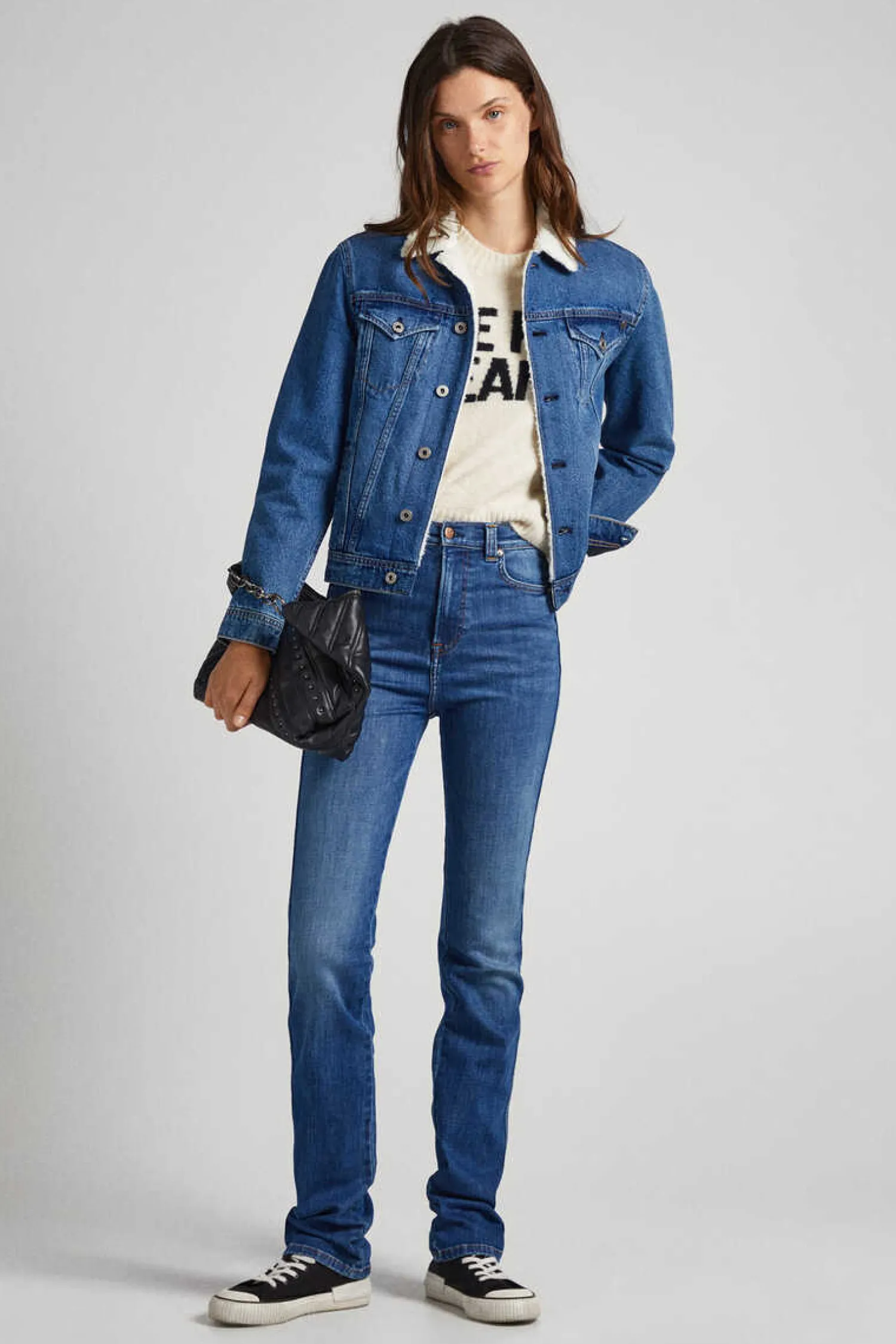 Pepe Jeans Blusoes E Casacos-Blusao Denim Forro La