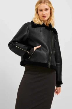 Jack & Jones Blusoes E Casacos-Blusao Estilo Aviador De Mulher Tipo Borrego