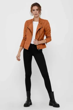 Only Blusoes E Casacos-Blusao Estilo Biker Com Fecho-Eclair