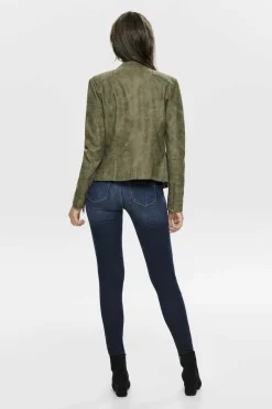 Only Blusoes E Casacos-Blusao Estilo Biker Com Fecho-Eclair