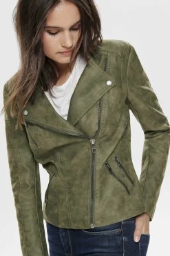 Only Blusoes E Casacos-Blusao Estilo Biker Com Fecho-Eclair