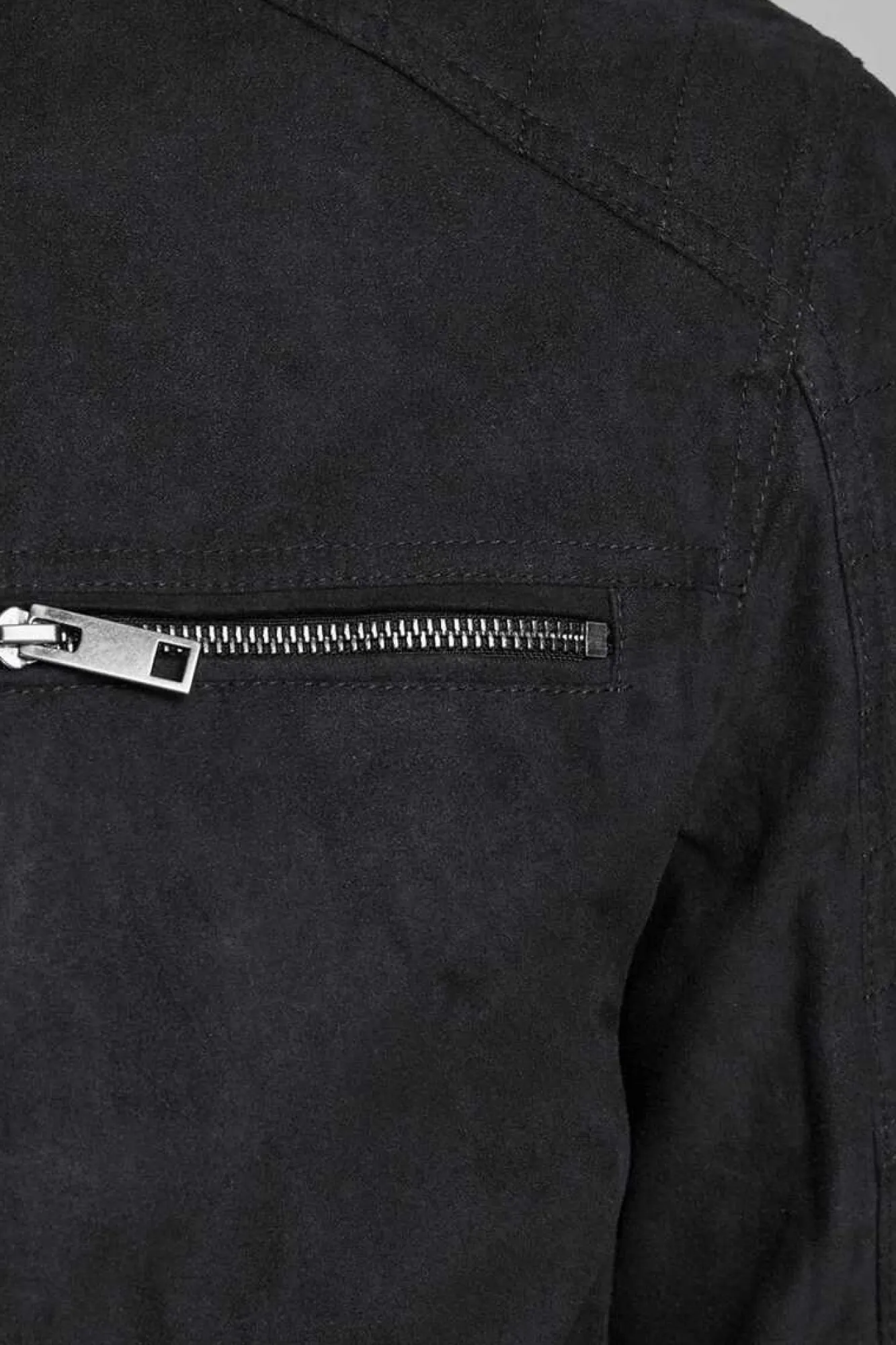 Jack & Jones Blusao Motard Efeito Couro Preto Best