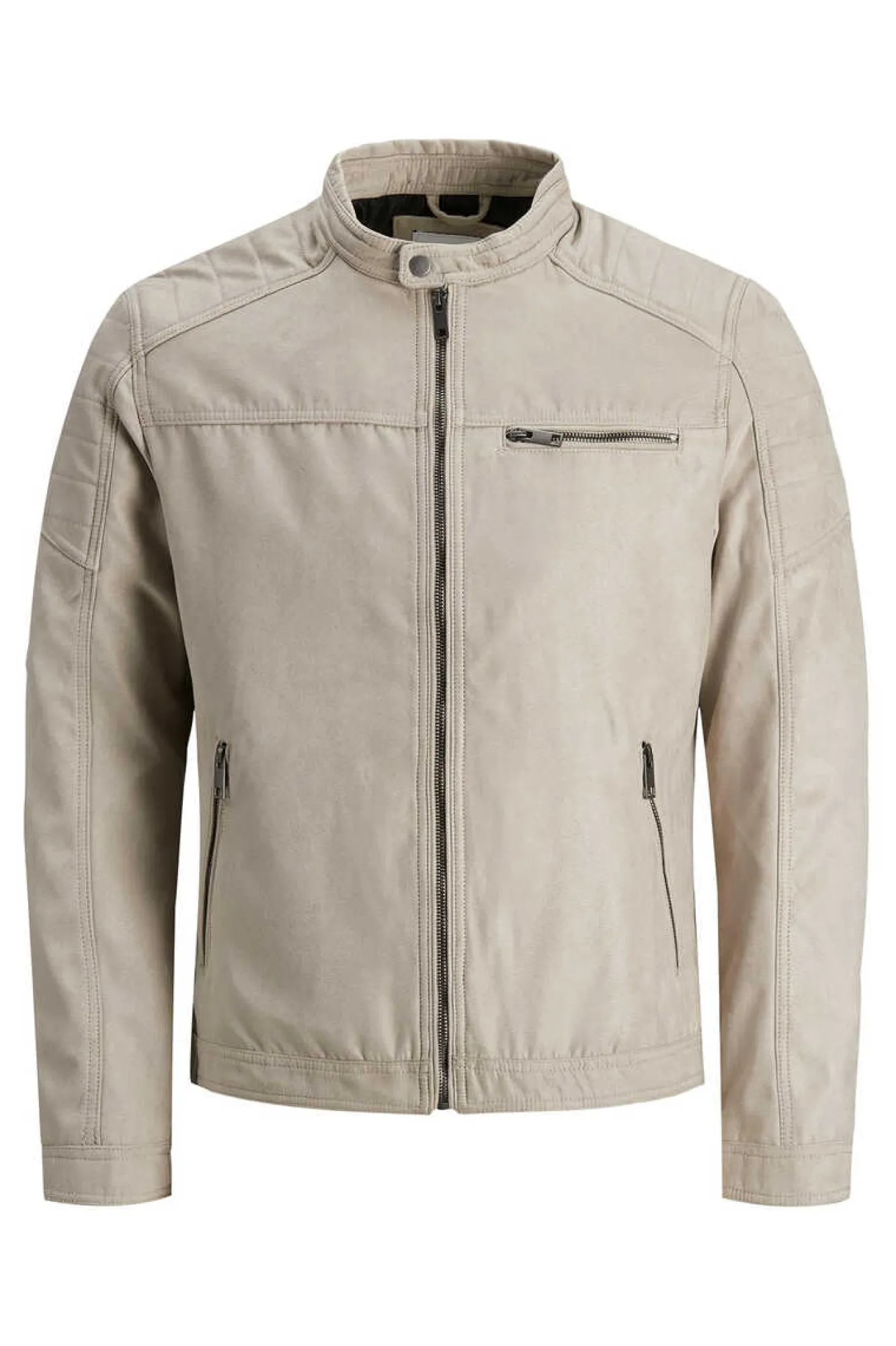 Jack & Jones Blusao Motard Efeito Couro Banana New
