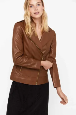 Cortefiel Blusoes E Casacos-Blusao Pele Biker