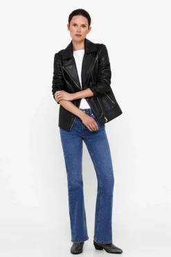 Cortefiel Blusoes E Casacos-Blusao Pele Biker