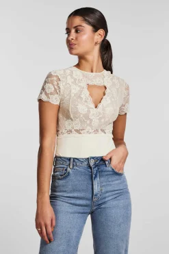 Pieces Maio-Body Lingerie De Manga Curta